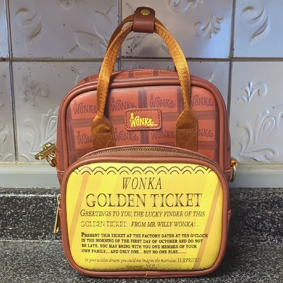 Willy Wonka And The Chocolate Factory Golden Ticket Bag - Picture 1 of 11